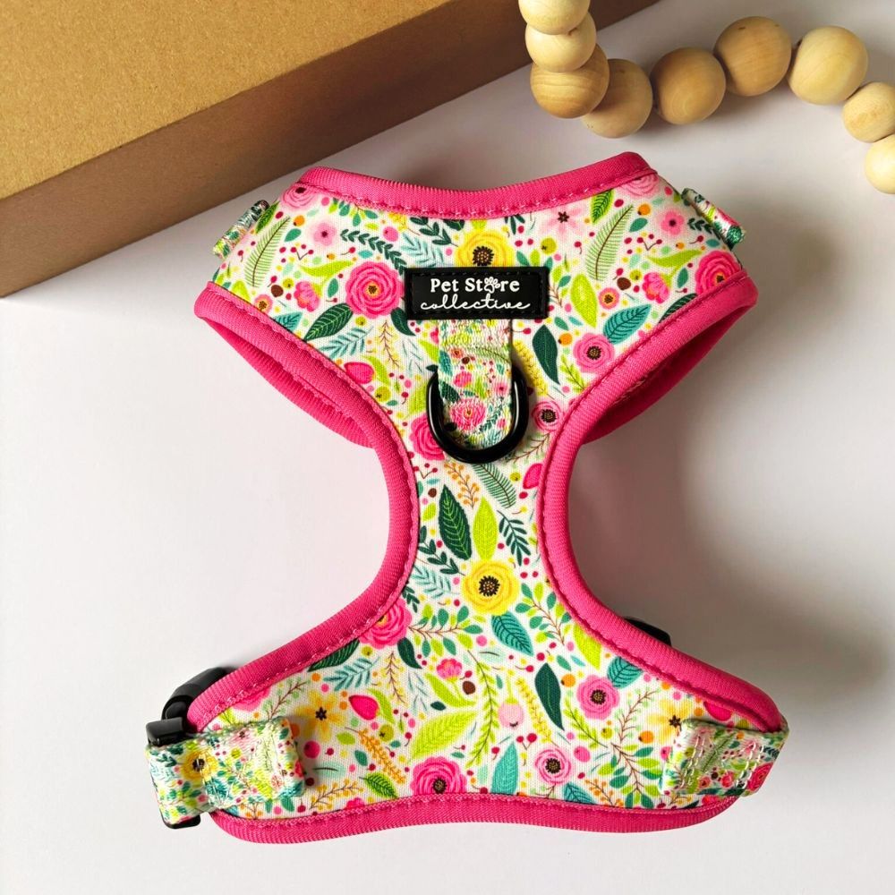 Bloom Floral Adjustable Dog Harness