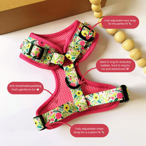 Bloom Floral Adjustable Dog Harness