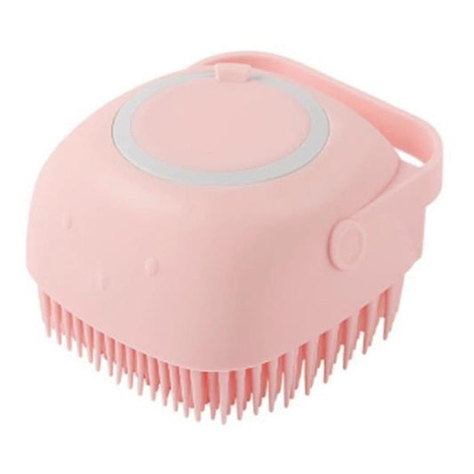 Pink Colour: Our silicone pet scrub brush is the perfect balance of having soft bristles while offering durability. Besides massaging your pet, it also keeps coats healthy. Open the top of the lid and fill with your pet’s favourite shampoo. The gentle soft silicone bristles makes washing your furry friend fun and efficient. Fantastic for older pets, puppies, long hair pets, and helps to brush out any loose hair.  Size Information: Length 8.5CM,  Width 7.9CM,  Height 5.5CM.
