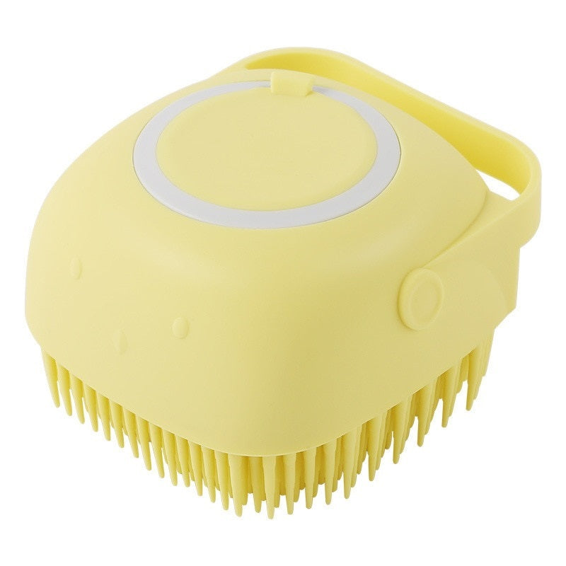 Yellow Colour: Our silicone pet scrub brush is the perfect balance of having soft bristles while offering durability. Besides massaging your pet, it also keeps coats healthy. Open the top of the lid and fill with your pet’s favourite shampoo. The gentle soft silicone bristles makes washing your furry friend fun and efficient. Fantastic for older pets, puppies, long hair pets, and helps to brush out any loose hair.  Size Information: Length 8.5CM,  Width 7.9CM,  Height 5.5CM.