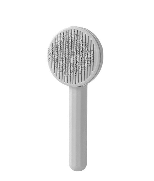 Grey Colour: Ultimate grooming tool for pets! Stainless-steel slicker brush with anti-slip handle, flexible 60-degree bend needles. Suitable for cats & dogs, strong & durable. Available in seven colours, easy one-push button. Size Information: Height: 20cm, Width: 7.5cm.