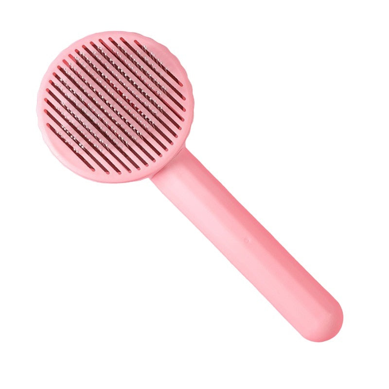Pink Colour: Ultimate grooming tool for pets! Stainless-steel slicker brush with anti-slip handle, flexible 60-degree bend needles. Suitable for cats & dogs, strong & durable. Available in seven colours, easy one-push button. Size Information: Height: 20cm, Width: 7.5cm.