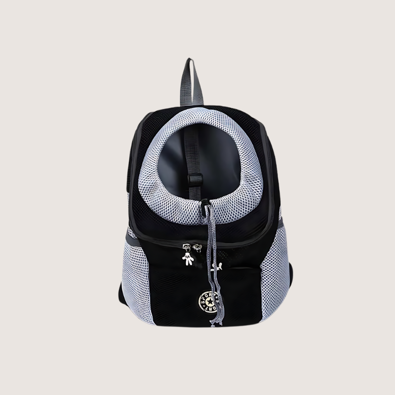 Outdoor Adventures Made Easy with Our Black Breathable Mesh Pet Backpack – Suitable for small dogs and cats, includes breathable mesh for comfort, secure drawstring closure, side pockets for water bottles, and a zippered middle pocket. Sizes: Small (Length 30CM, Width 16CM, Height 35CM), Medium (Length 36CM, Width 21CM, Height 40CM), Large (Length 40CM, Width 24CM, Height 50CM).