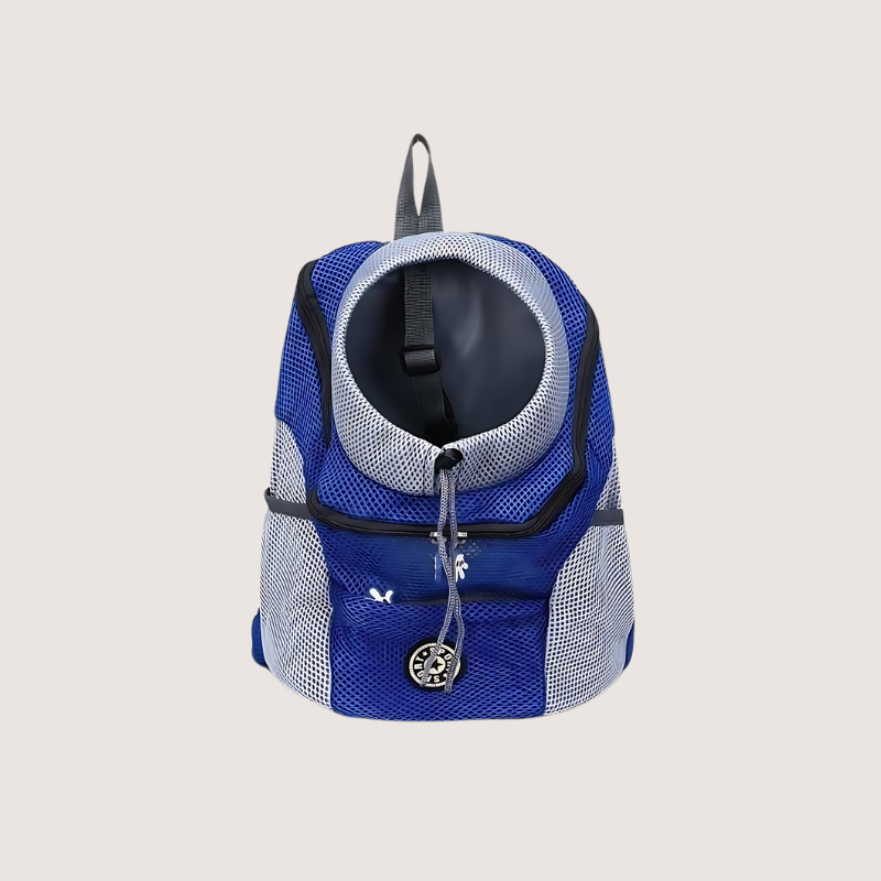 Outdoor Adventures Made Easy with Our Blue Breathable Mesh Pet Backpack – Perfect for small dogs and cats, offering breathable mesh for comfort, secure drawstring closure, side pockets for water bottles, and a zippered middle pocket. Sizes: Small (Length 30CM, Width 16CM, Height 35CM), Medium (Length 36CM, Width 21CM, Height 40CM), Large (Length 40CM, Width 24CM, Height 50CM).