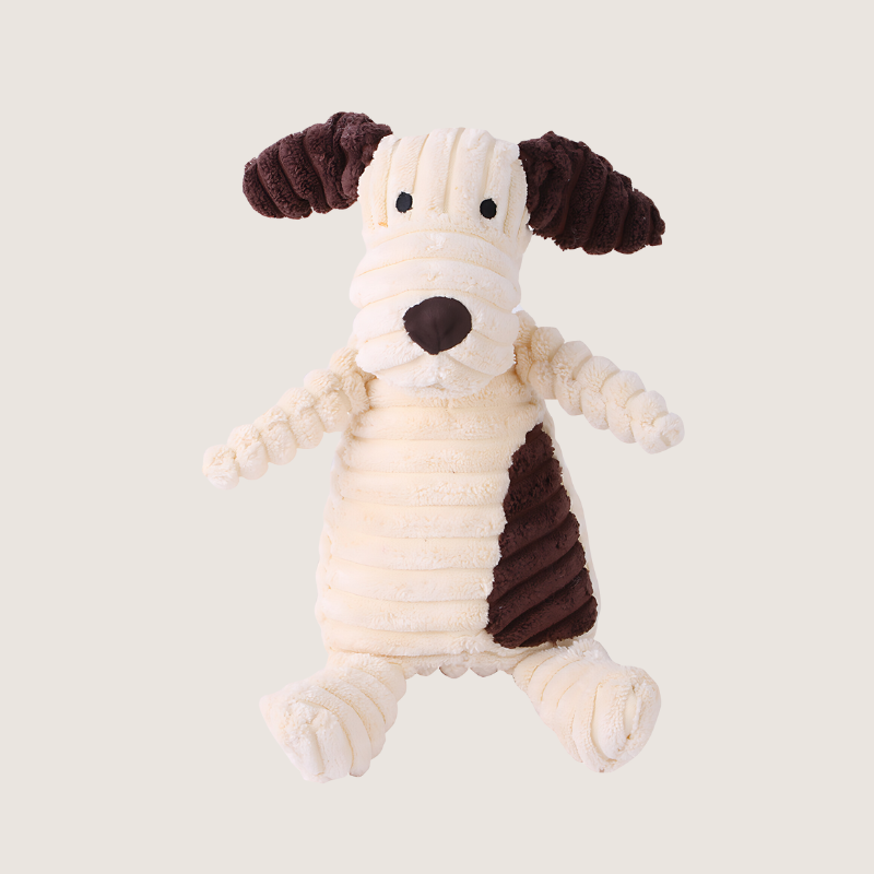 Charming Animal Squeaker Toys Promote Dental Health! Durable corduroy dog toy satisfies chewing instincts while stimulating teeth and gums for a healthier smile. Perfect for cuddles and playtime!