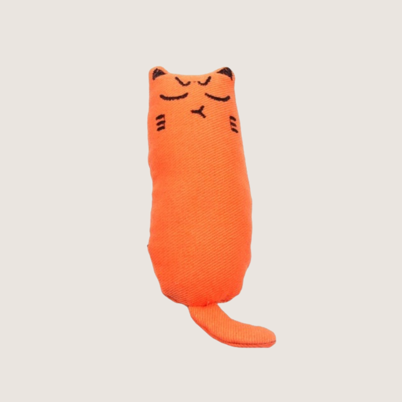 Orange Catnip Toy - Natural Catnip, Playtime Fun! This orange catnip toy (15cm) is filled with natural catnip to ignite playtime and satisfy your cat's hunting instincts. Made from high-quality, durable linen and cotton.