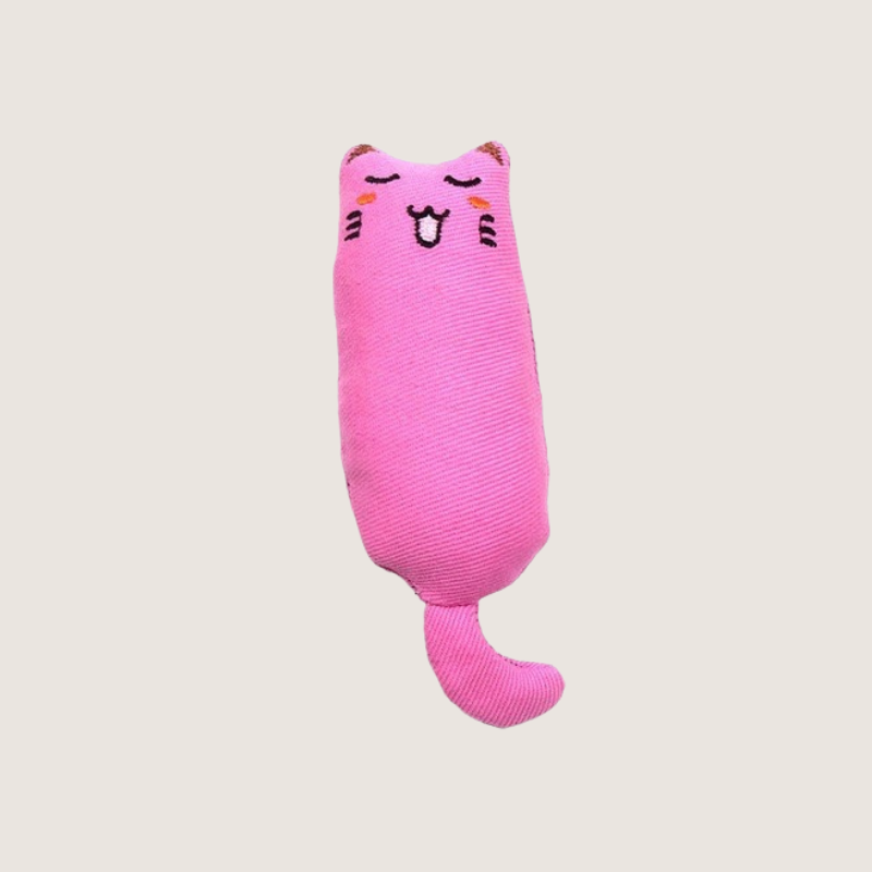 Pink Catnip Toy - Natural Catnip, Playtime Fun! This pink catnip toy (15cm) is filled with natural catnip to ignite playtime and satisfy your cat's hunting instincts. Made from high-quality, durable linen and cotton.