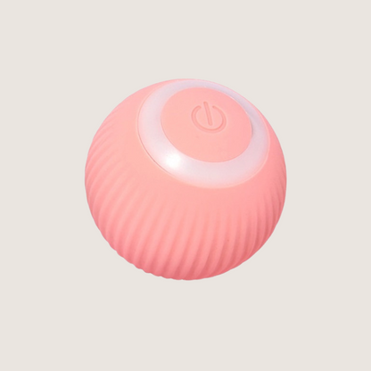 Pink smart interactive cat ball toy with obstacle avoidance, crafted from durable silicone ideal for wooden floors or tiles. Engages cats with two play modes: normal for spontaneous play or smart mode for extended interactive fun. Sized at 4cm in diameter. Shop now for interactive feline entertainment!