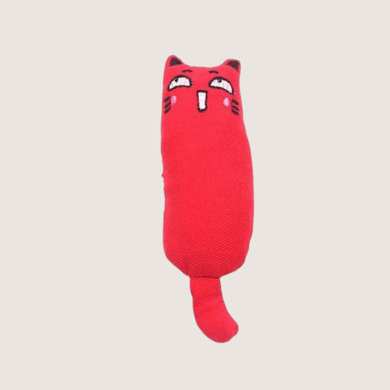 Red Catnip Toy - Natural Catnip, Playtime Fun! This red catnip toy (15cm) is filled with natural catnip to ignite playtime and satisfy your cat's hunting instincts. Made from high-quality, durable linen and cotton.