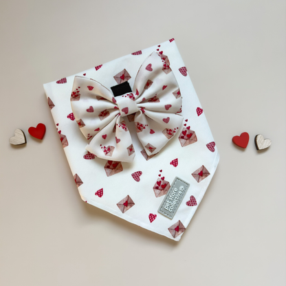 Valentine’s Day Pet Bandana & Sailor Bow Set